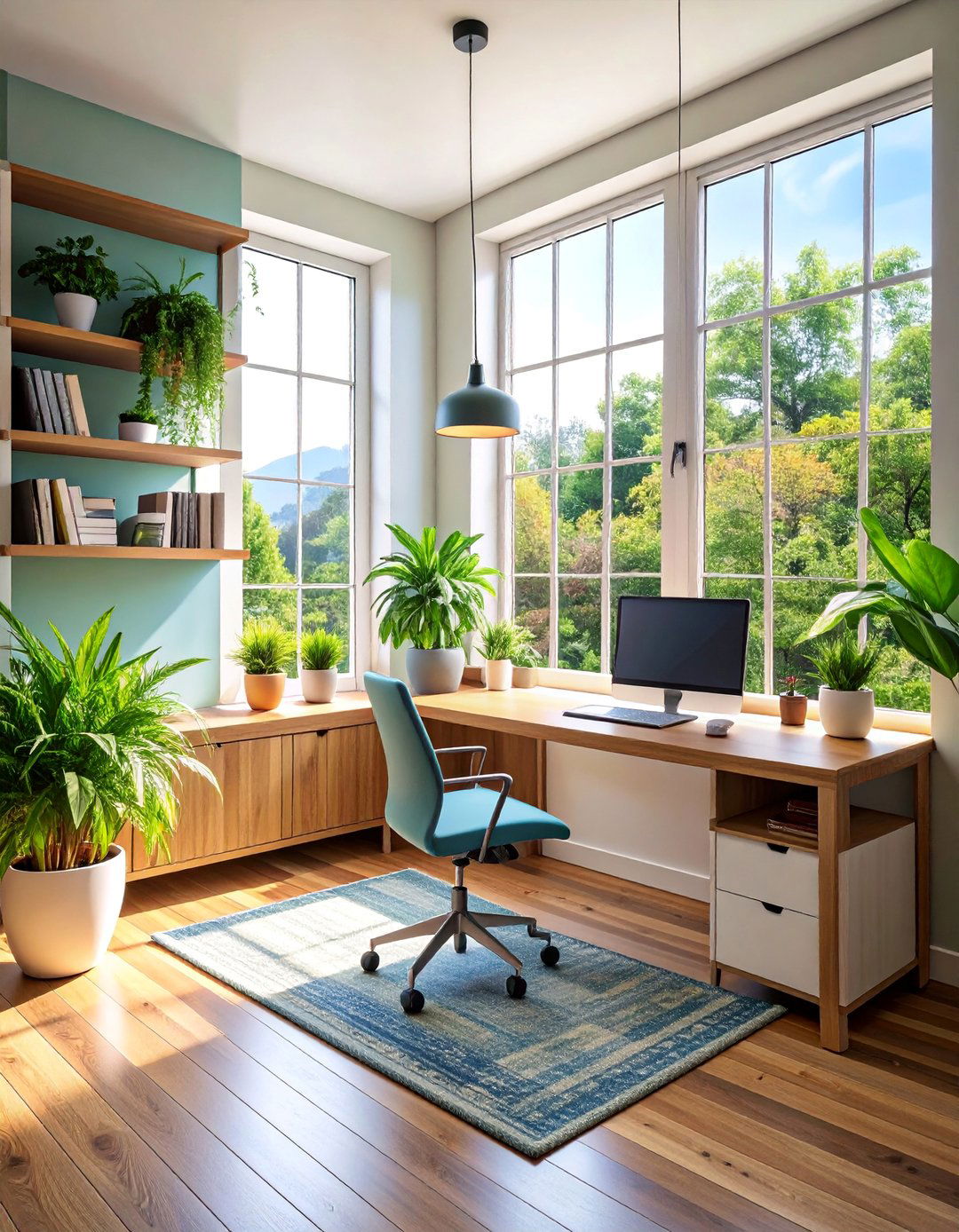 Window Nook Office with Natural Light Focus - 25 Small Office Ideas
