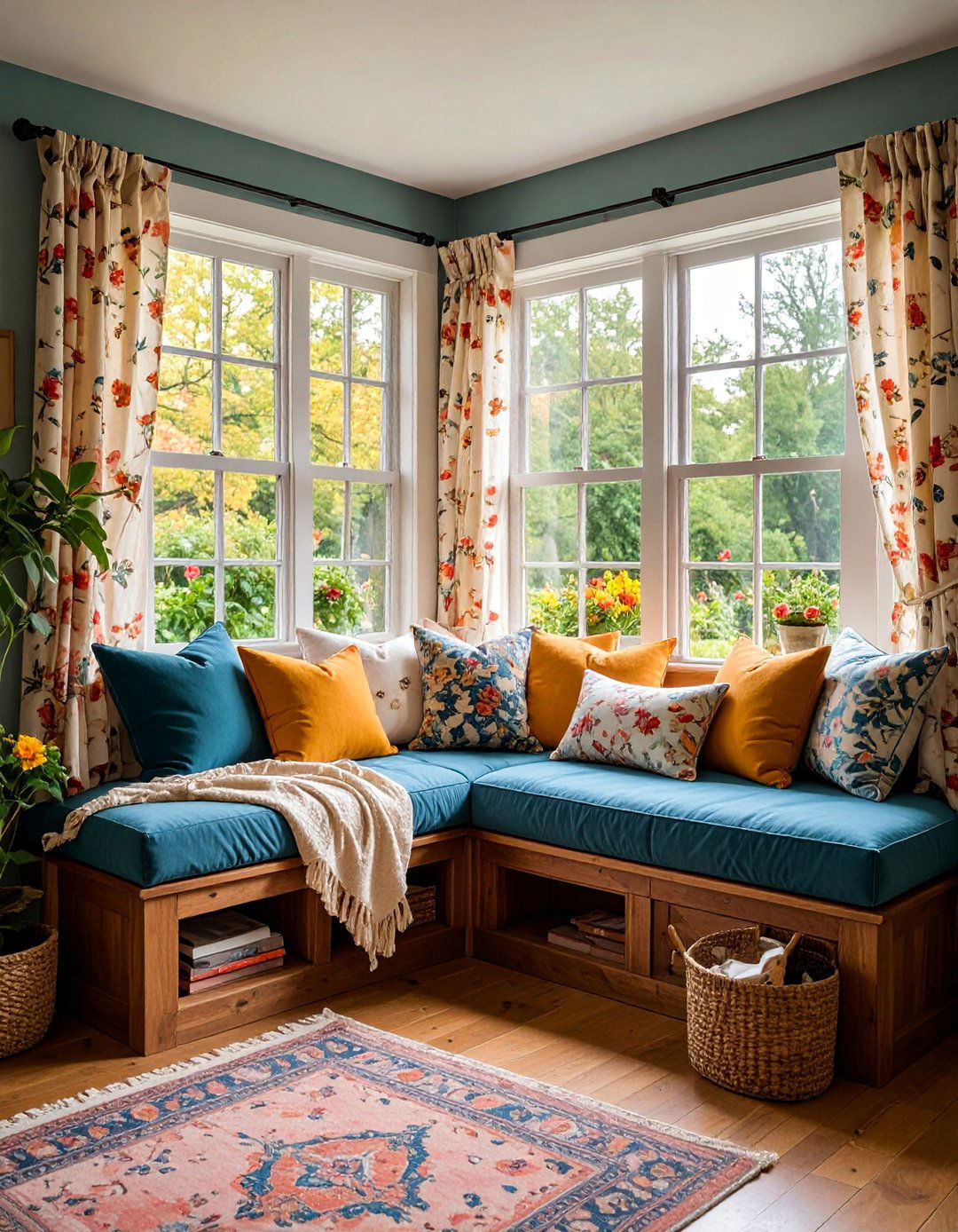 Window Seat Cottage Bedroom with Garden Views - 25 Cottage Bedroom Ideas