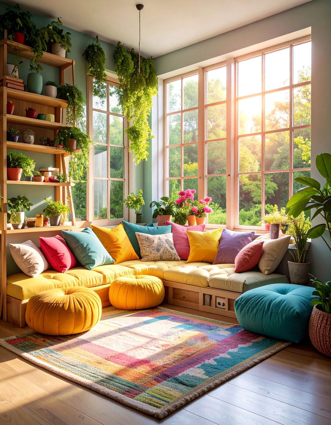 Window Seat Craft Nook - 25 Small Craft Room Ideas