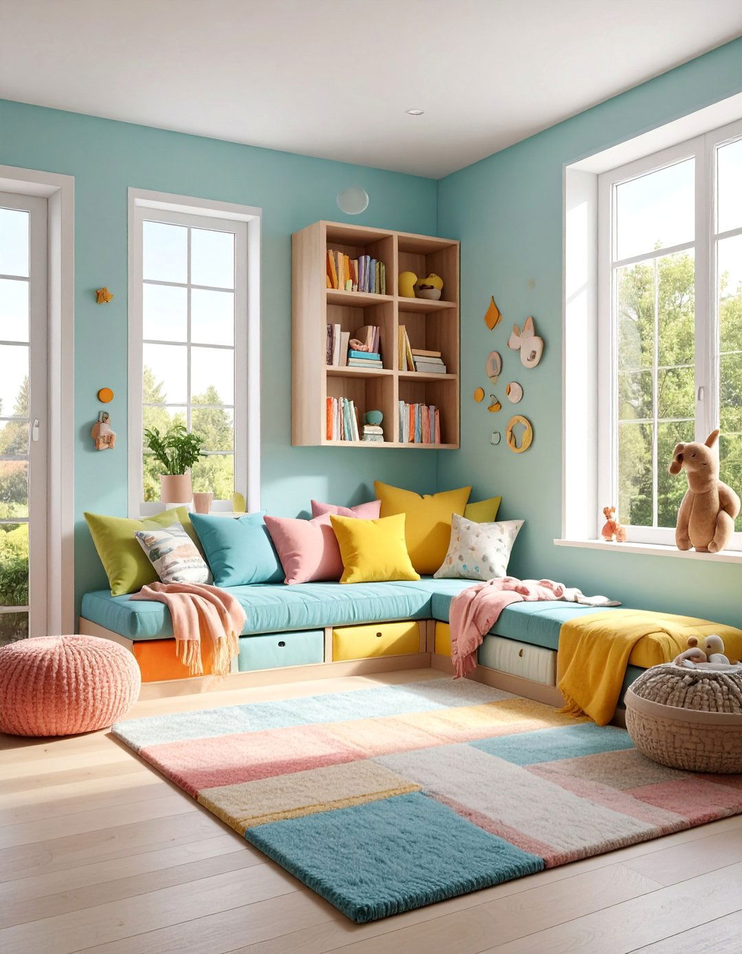 Window Seat Storage Living Room Nook - 25 Living Room Toy Storage Ideas