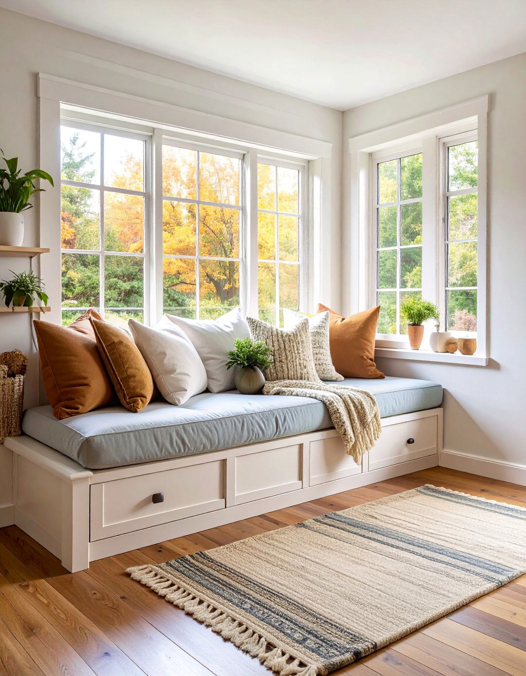 Window Seat with Built In Storage Drawers - 25 Alcove Ideas