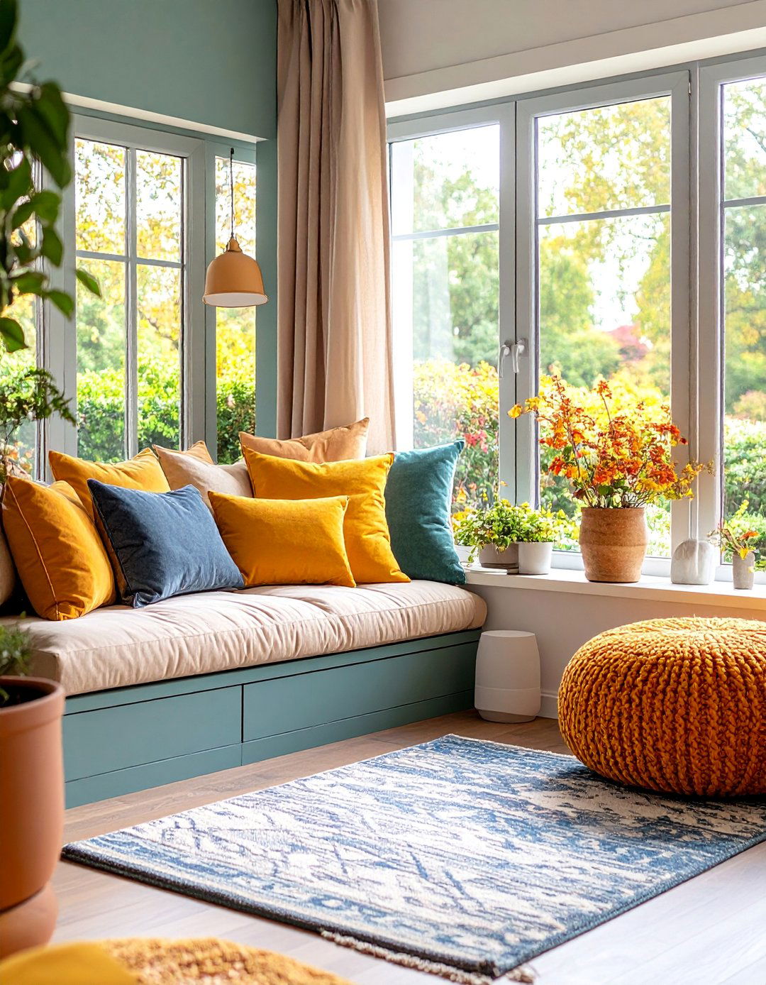 Window Seat with Lift Top Storage Bench - 25 Small Apartment Storage Ideas
