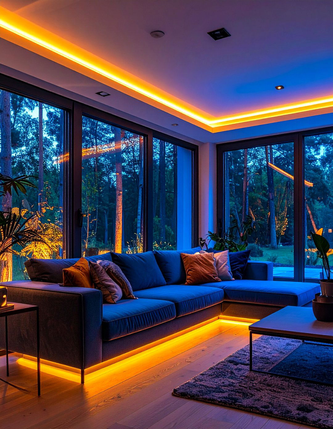 Window Trim with Integrated LED Lighting - 25 Window Trim Ideas