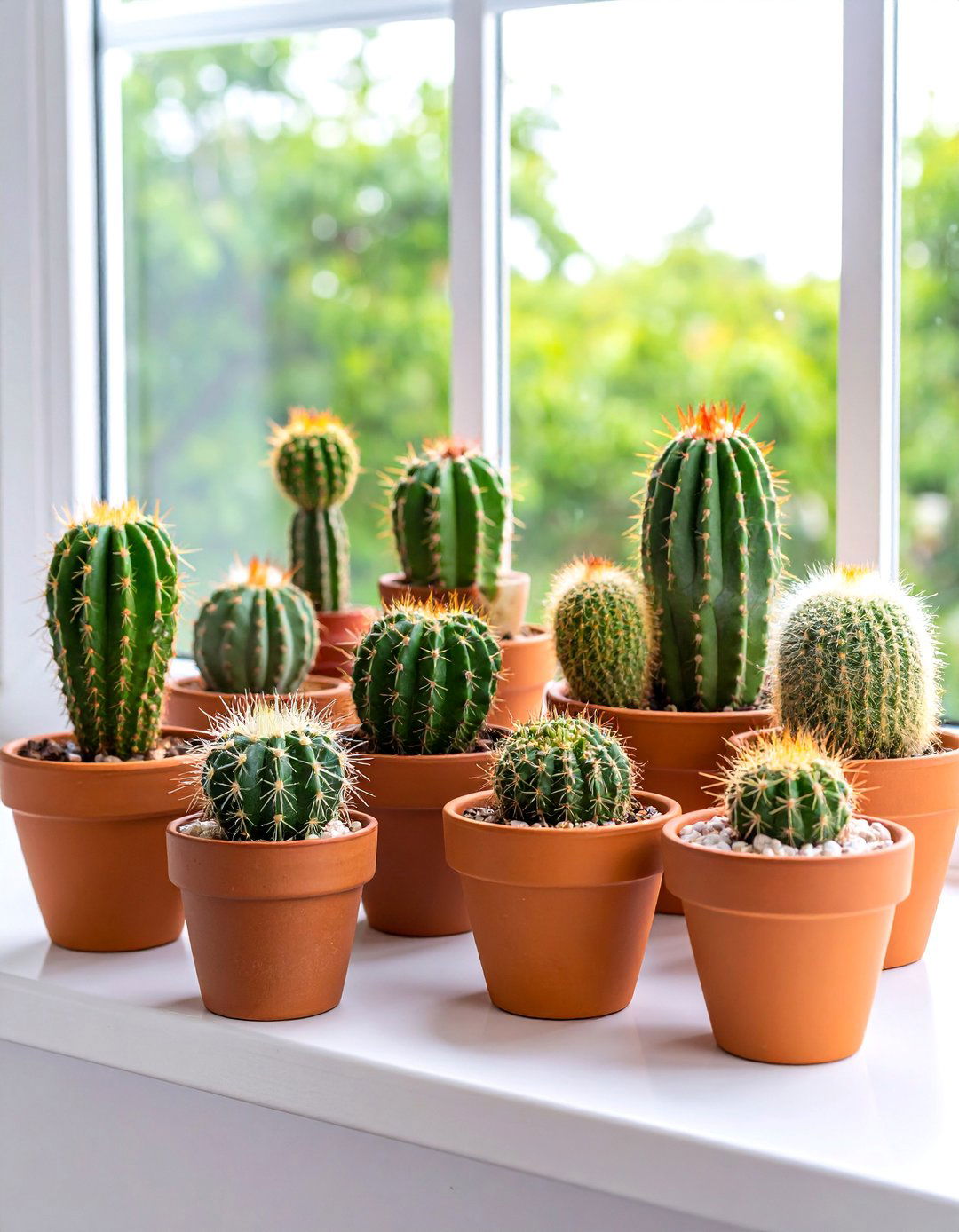 Windowsill Indoor Cactus Garden - 25 Cactus Garden Ideas