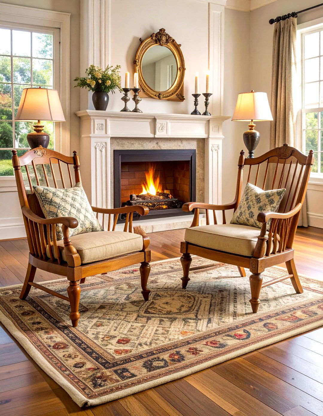 Windsor Chairs with Colonial American Heritage - 25 Chairs in Front of Fireplace Ideas