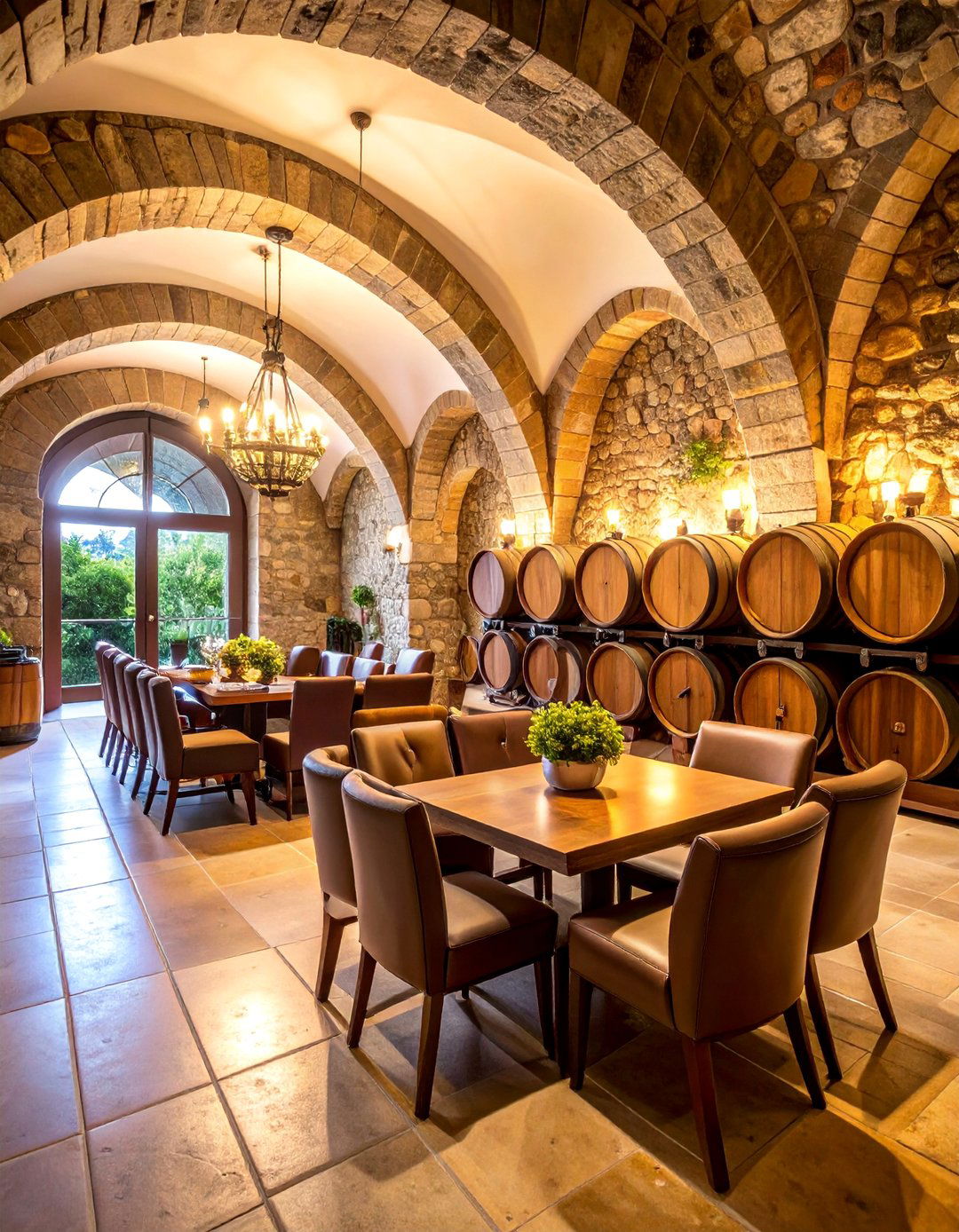 Wine Cellar Castle Living Room with Tasting Areas - 25 Castle Living Room Ideas