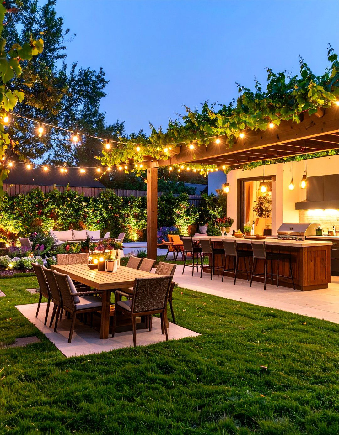 Wine Enthusiasts Tasting Garden - 25 L Shaped Backyard Ideas