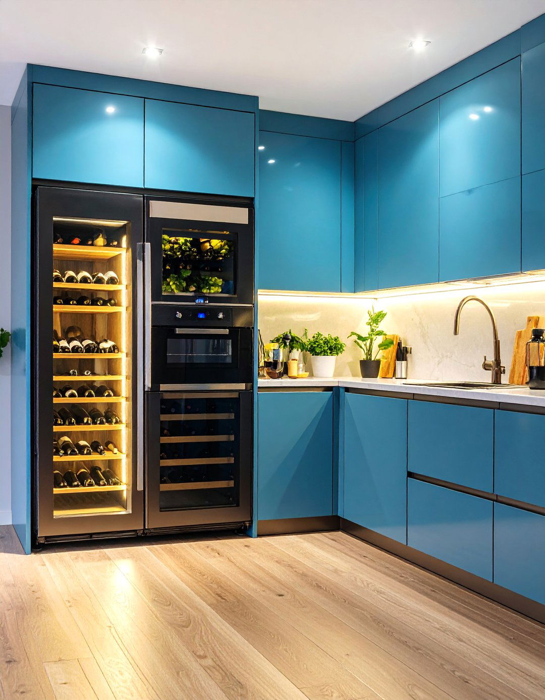 Wine Storage Integration - 25 Modern Kitchen Ideas