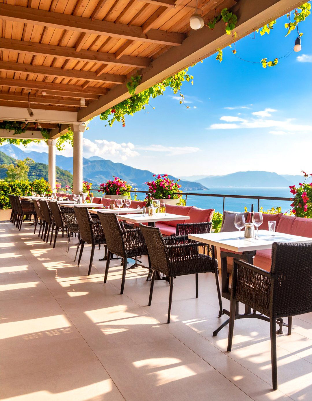 Wine Tasting Balcony with Storage and Serving Areas - 25 Large Balcony Ideas