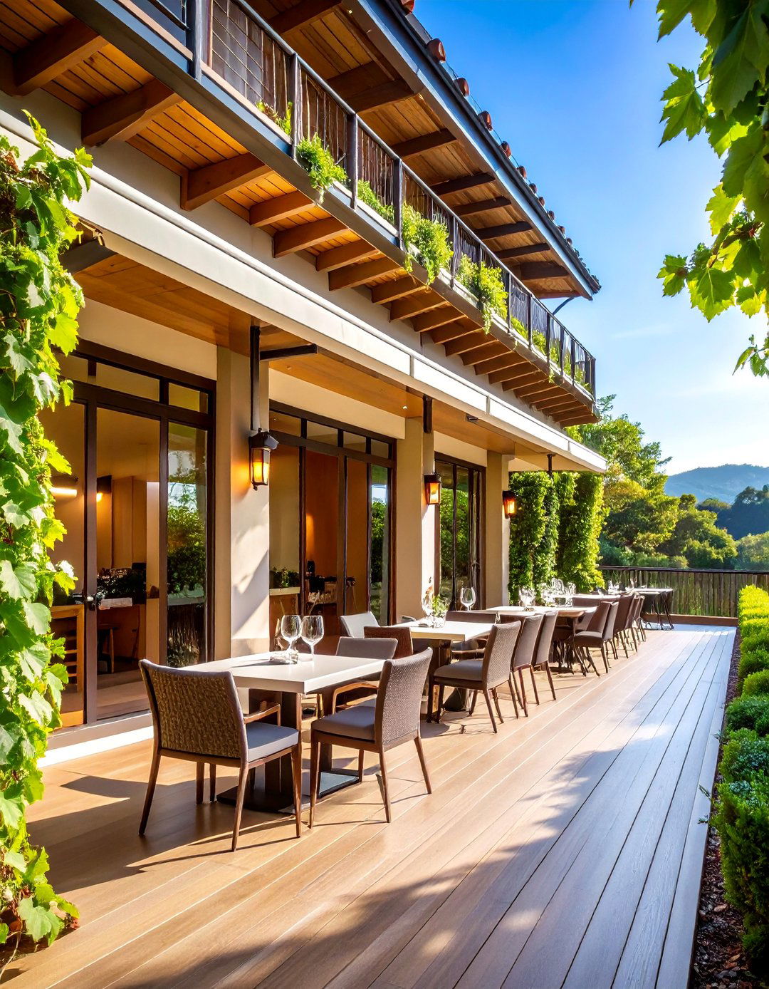 Wine Tasting Deck with Sophisticated Ambiance - 25 Deck Decorating Ideas