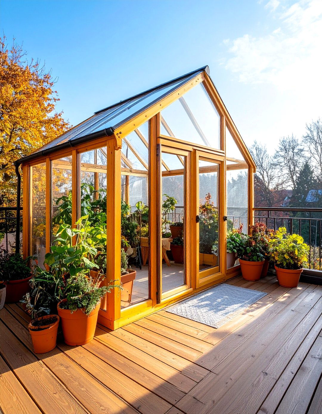 Winter Garden Greenhouse with Season Extension - 25 Small Balcony Ideas