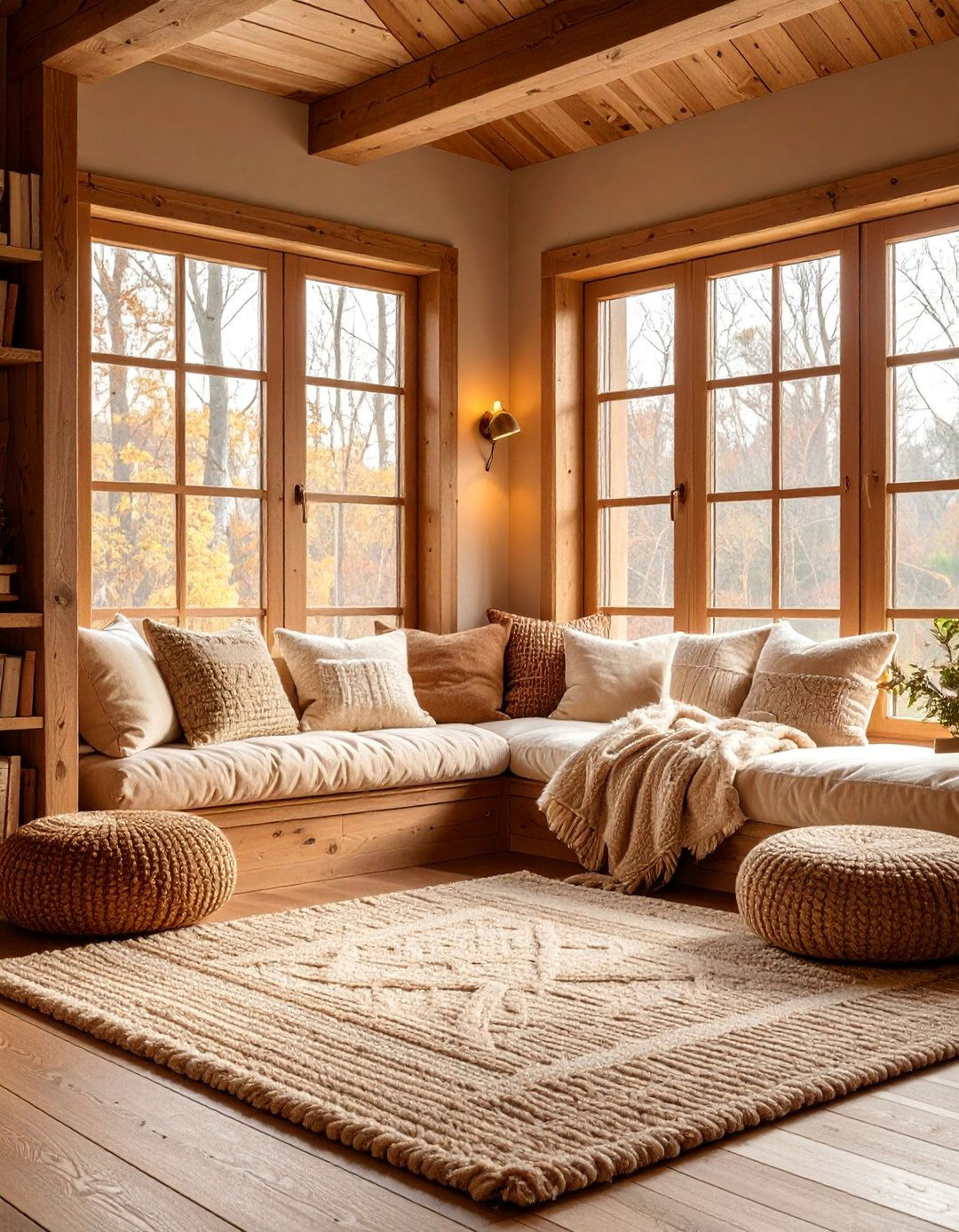 Winter Wheat Reading Nook with Cozy Comfort - 25 Off-white Paint Colors for Room