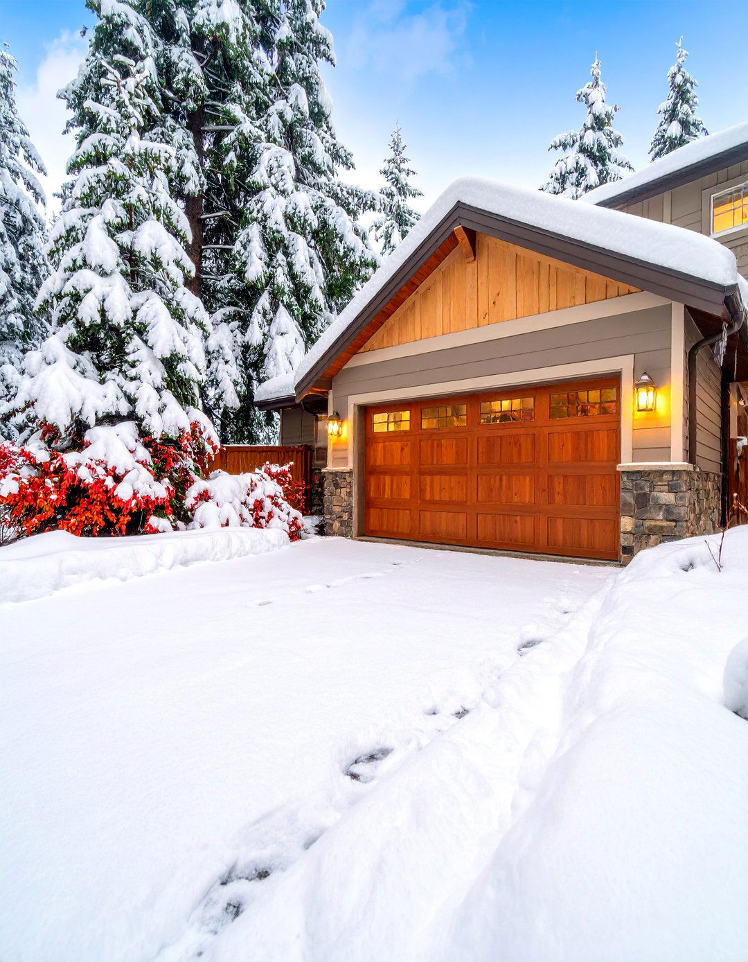 Winter Wonderland Forest Garage Door Mural - 25 Garage Door Murals