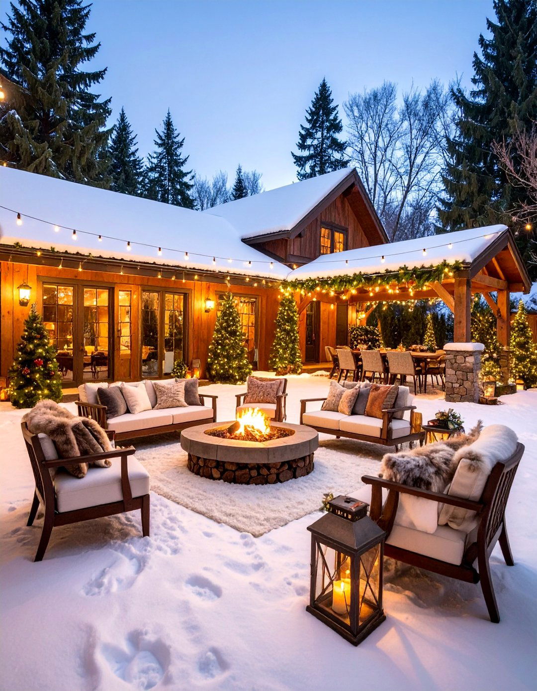 Winter Wonderland Wedding with Cozy Elements - 25 Backyard Wedding Ideas