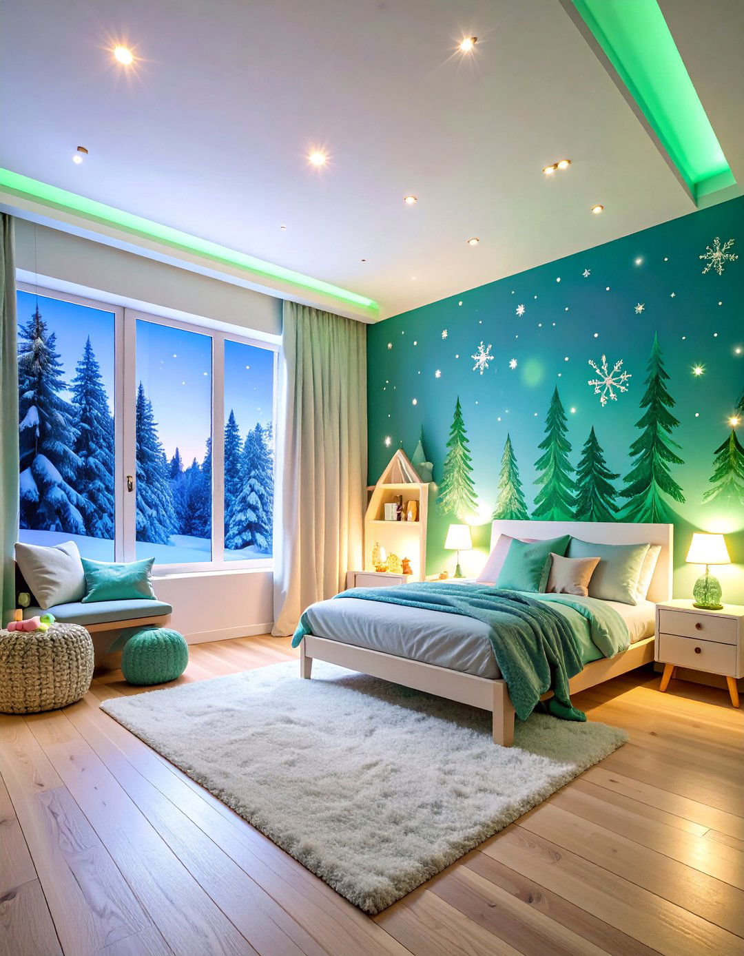 Winter Wonderland with Seasonal Activity Zones - 25 Toddler Room Ideas