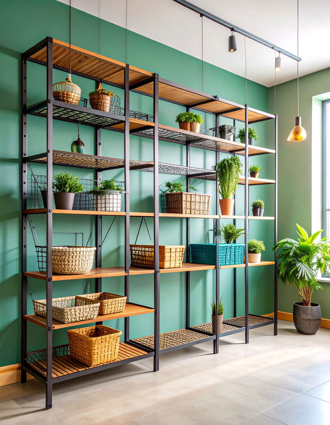 Wire Grid System with Hanging Components - 25 Office Storage Ideas