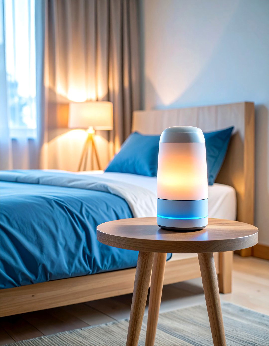 Wireless Charging Lamp Table with Ambient Lighting - 25 charging station ideas