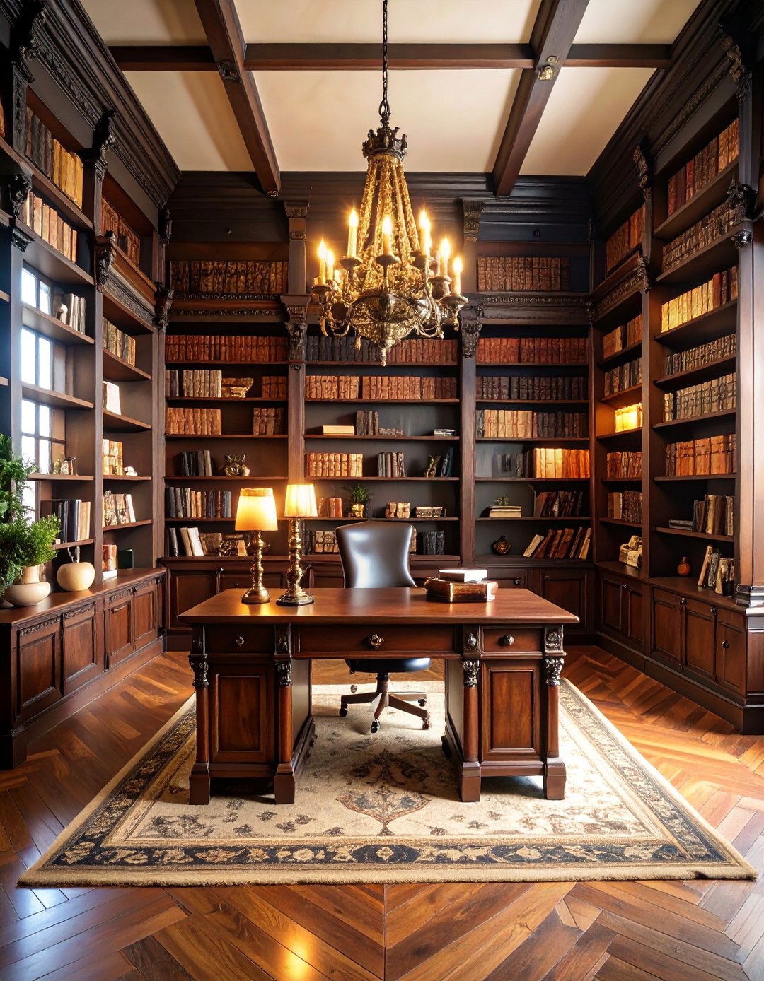Witchy Gothic Study with Bohemian Library Elements - 25 Gothic Boho Decor Ideas