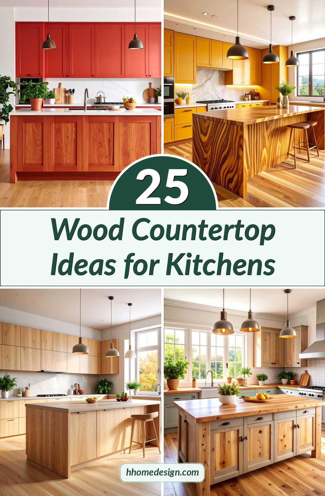25 Wood Countertop Ideas for Kitchens