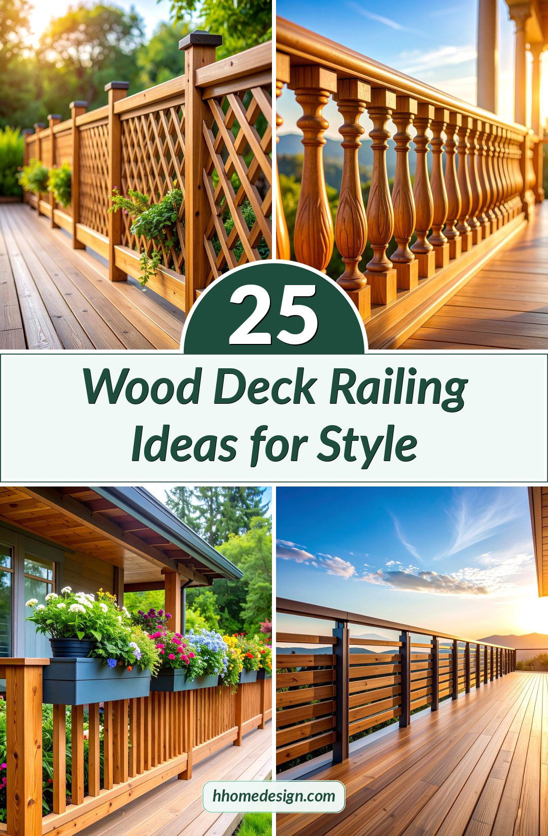 25 Wood Deck Railing Ideas for Style
