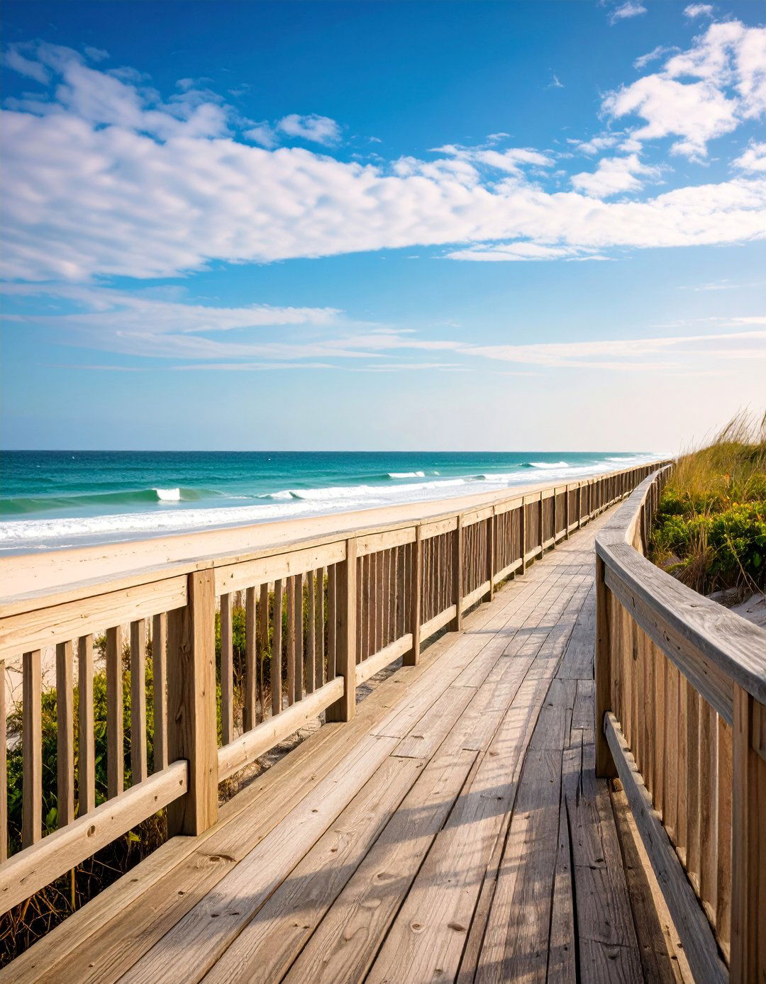 Wood Deck Railing with Coastal Weathered Finish - 25 Wood Deck Railing Ideas