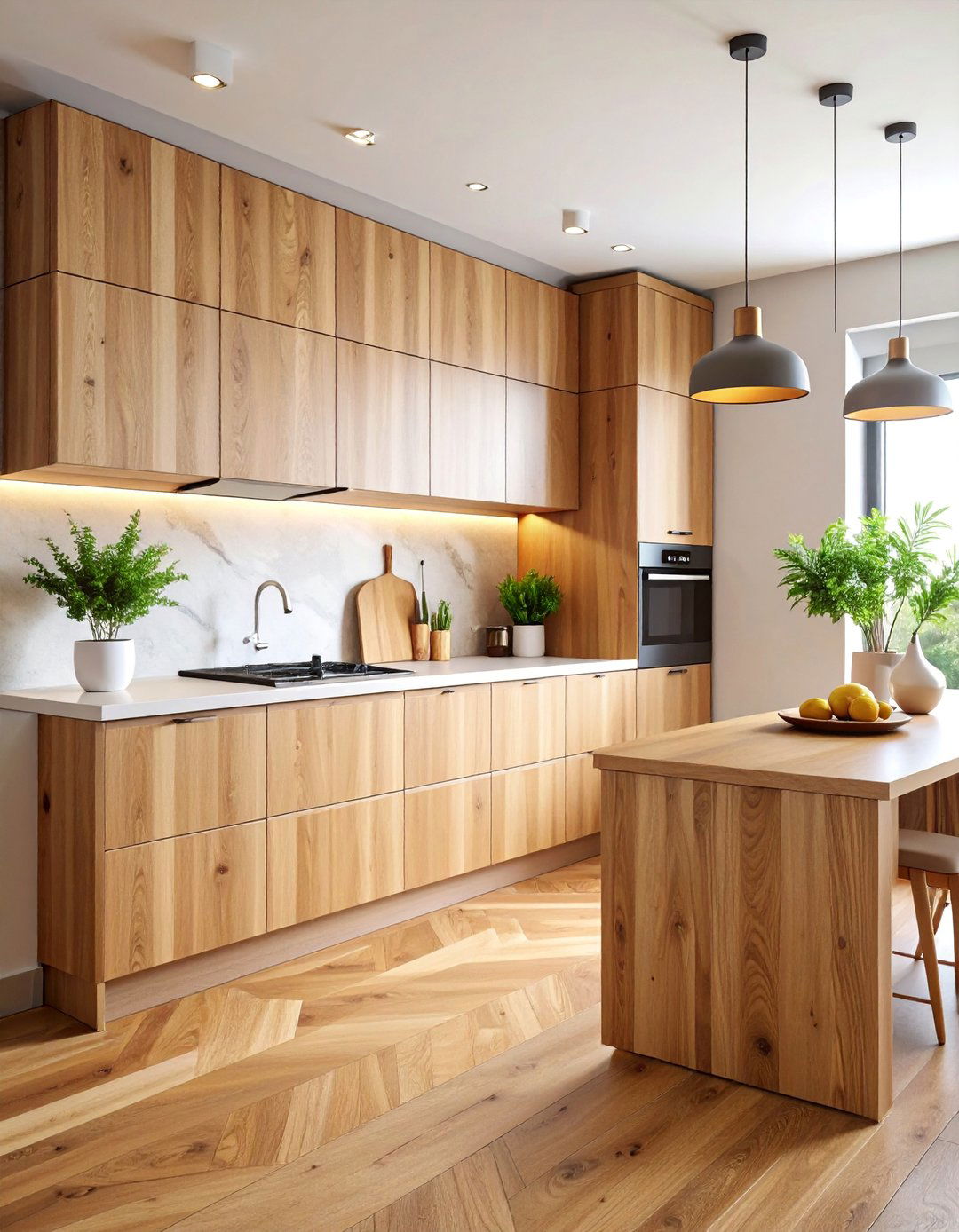Wood Effect Ceramic Planks - 25 Kitchen Splashback Ideas