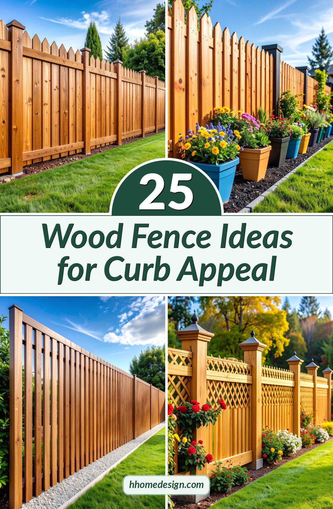 25 Wood Fence Ideas for Curb Appeal