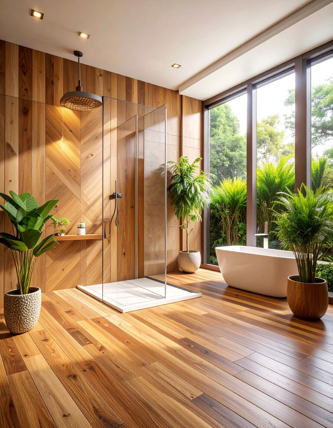 Wood Look Plank Shower Floor Tiles - 25 Shower Floor Tile Ideas