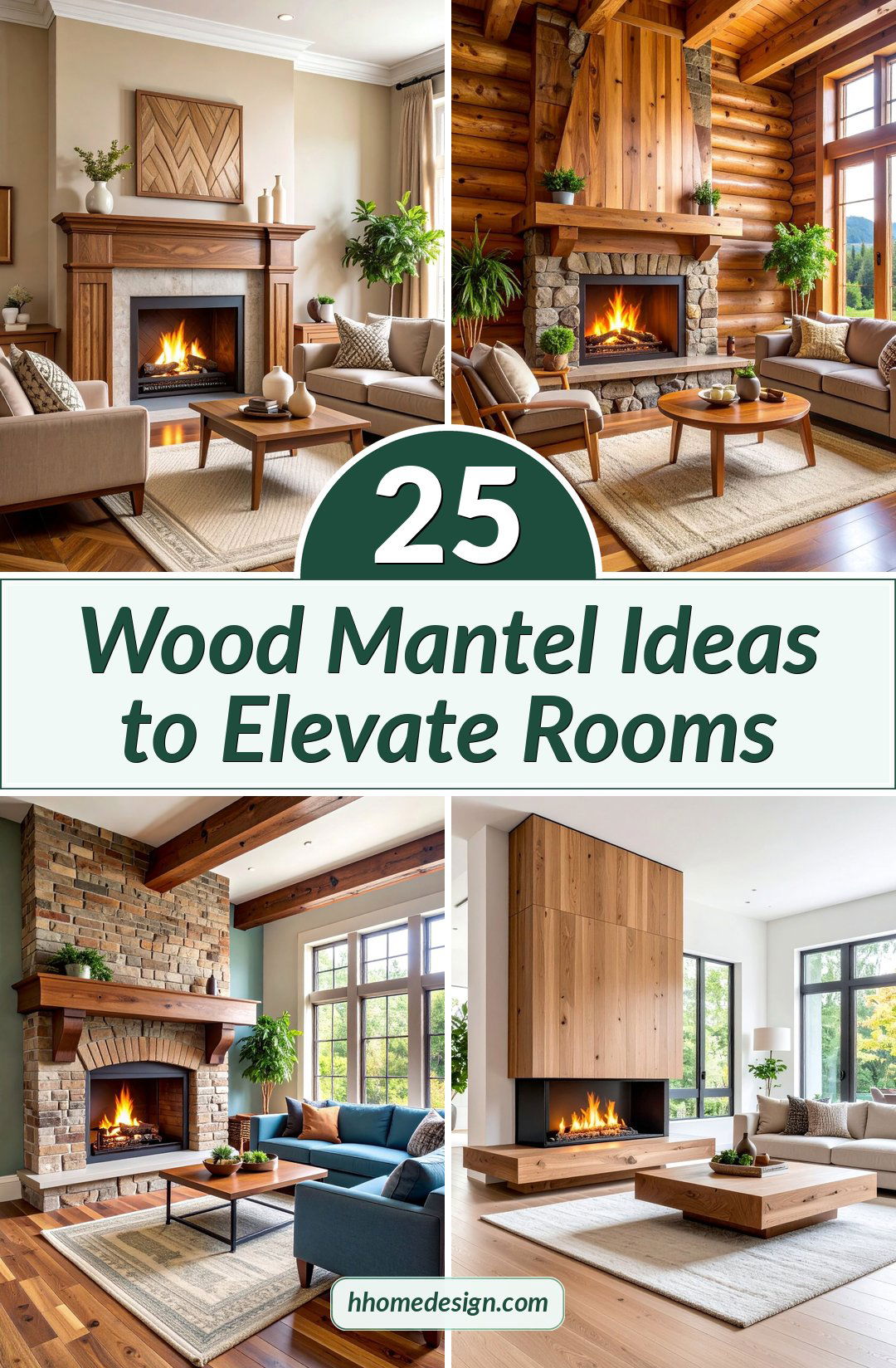 25 Wood Mantel Ideas to Elevate Rooms