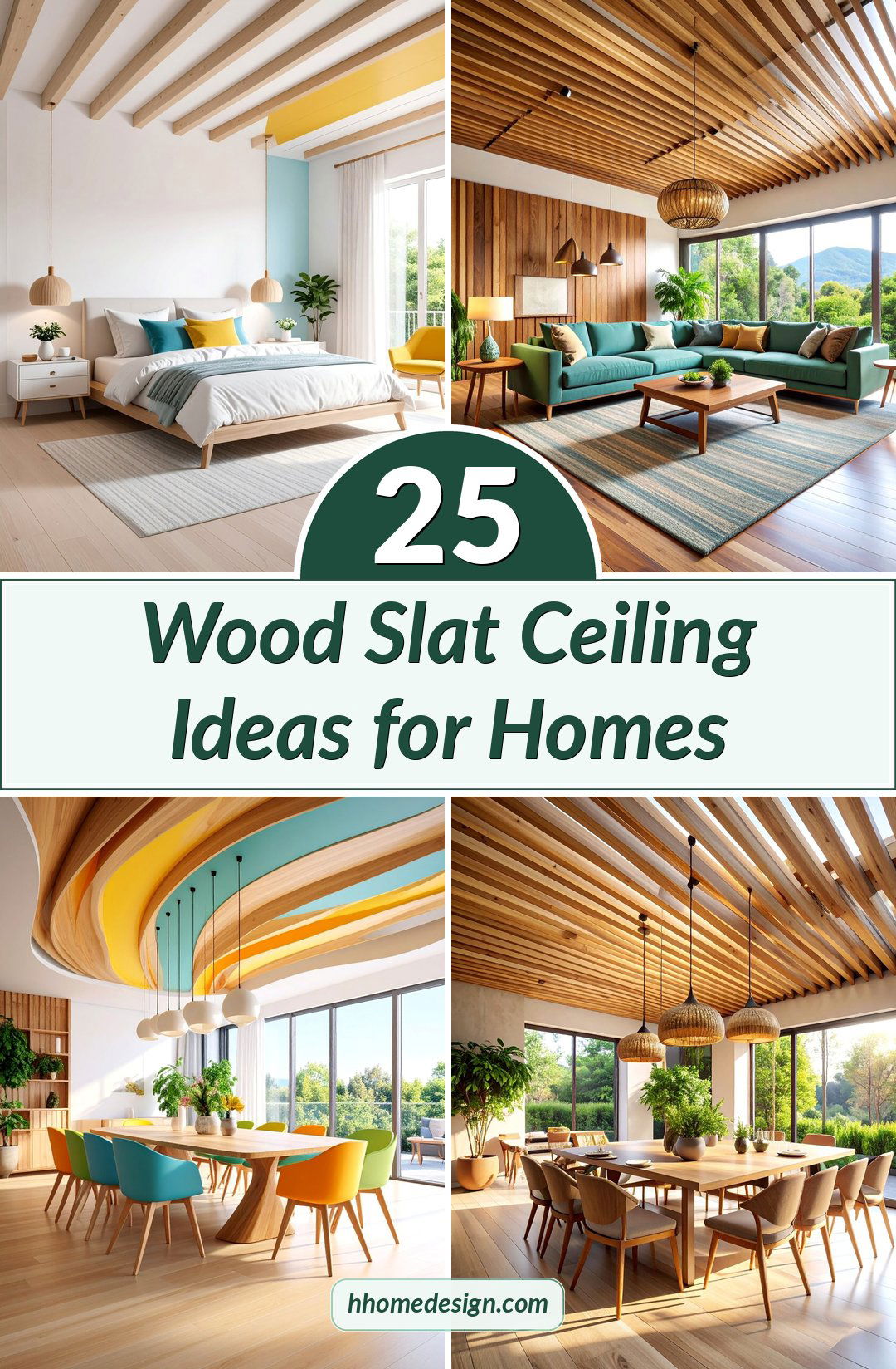 25 Wood Slat Ceiling Ideas for Homes