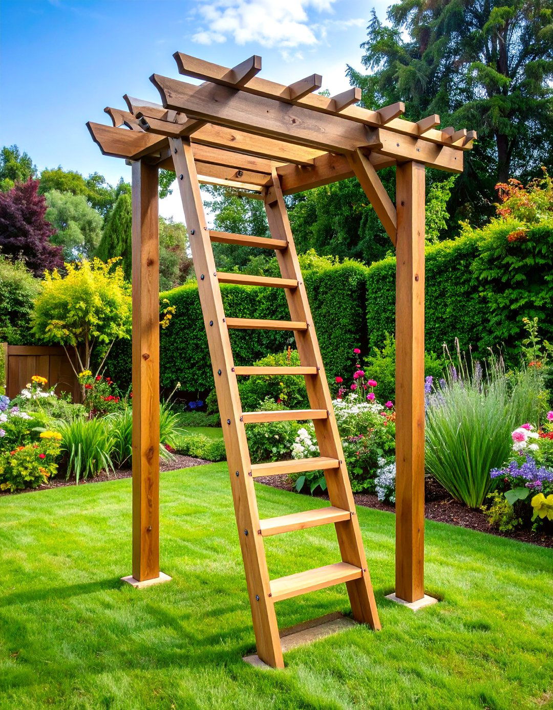 Wooden Ladder Trellis Framework - 25 Tomato Trellis Ideas