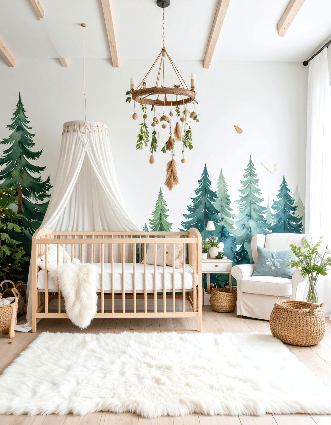 Woodland Adventure Baby Girl Nursery - 25 Baby Girl Nursery Ideas