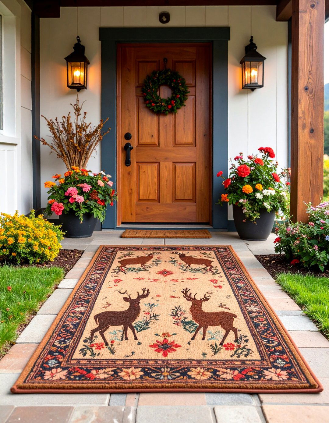 Woodland Animal Silhouettes - 25 Front Door Mat Ideas