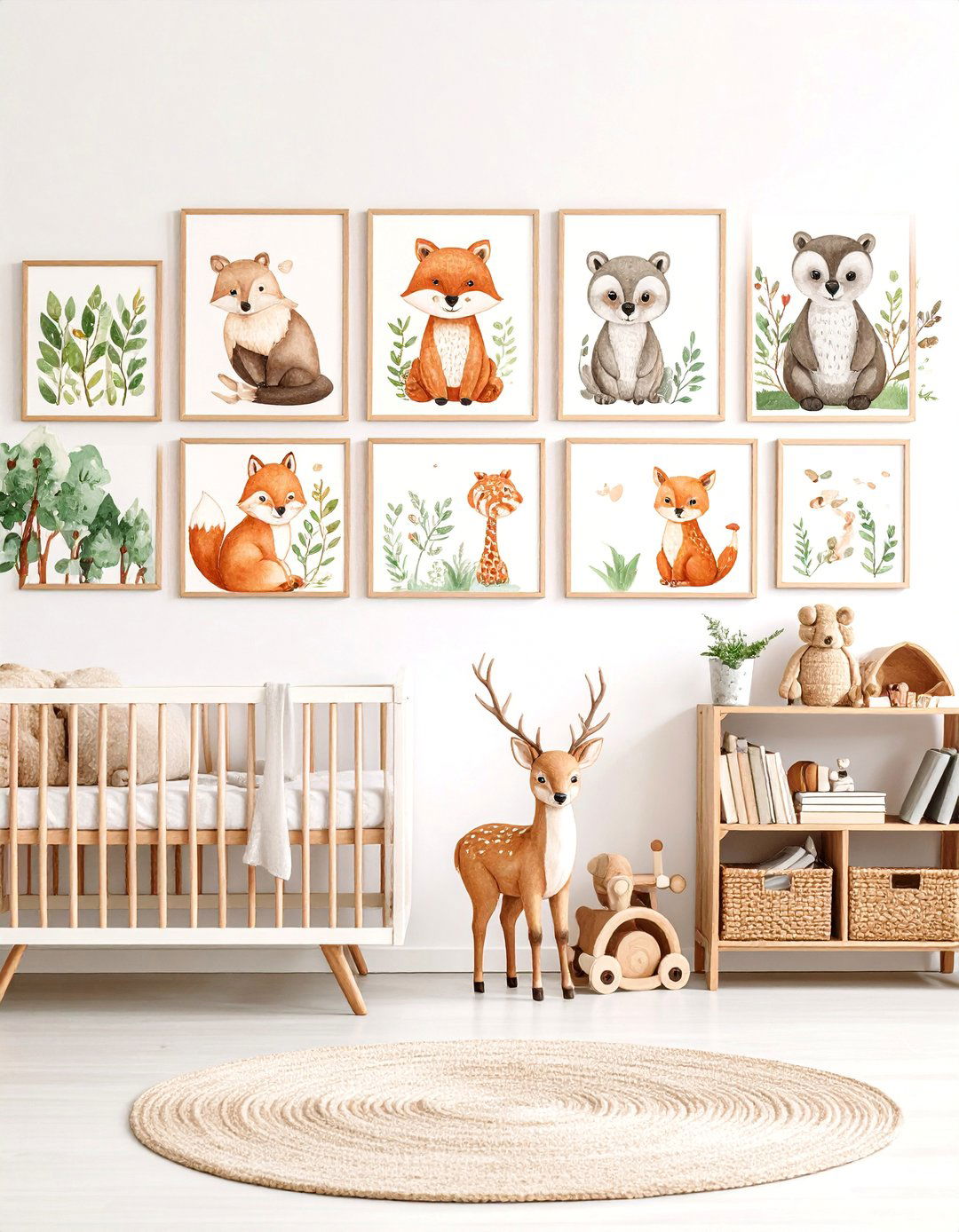 Woodland Creature Gallery Wall Collection - 25 Nursery Wall Decor Ideas