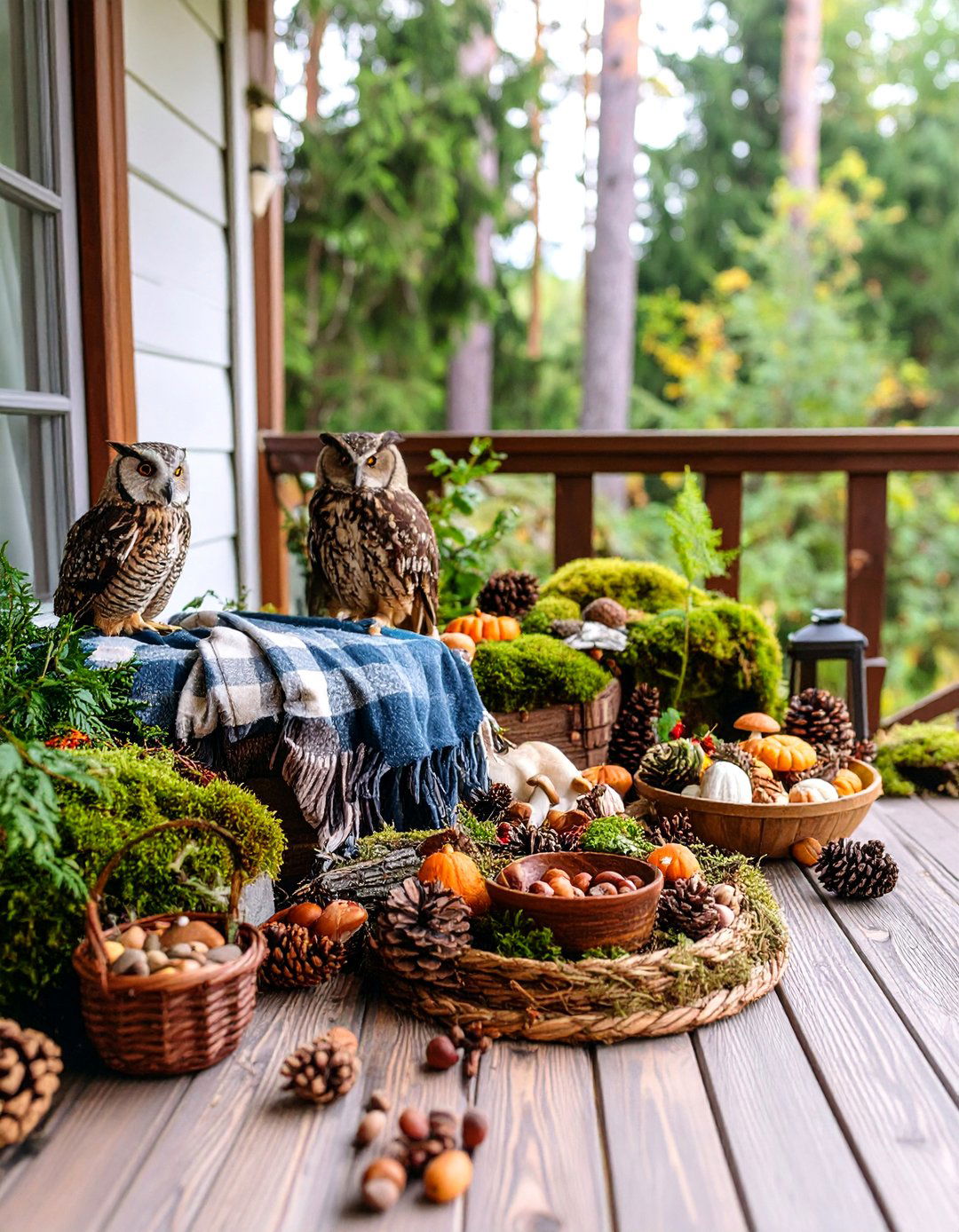 Woodland Creature Theme - 25 Fall Porch Decor Ideas