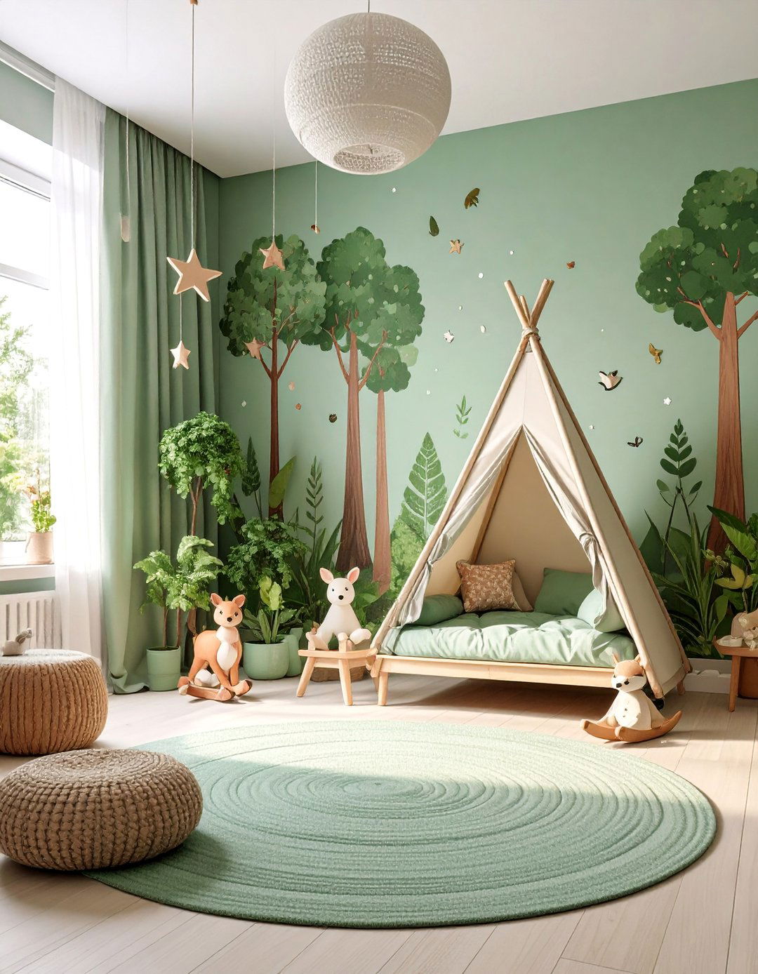 Woodland Forest Friends with Natural Textures - 25 Toddler Room Ideas