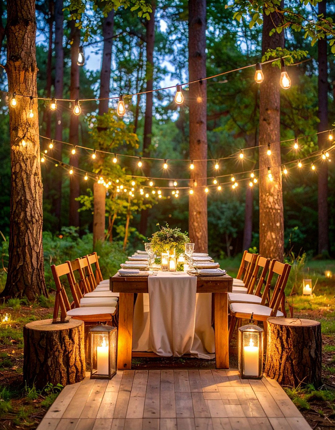 Woodland Forest Wedding with Natural Elements - 25 Backyard Wedding Ideas