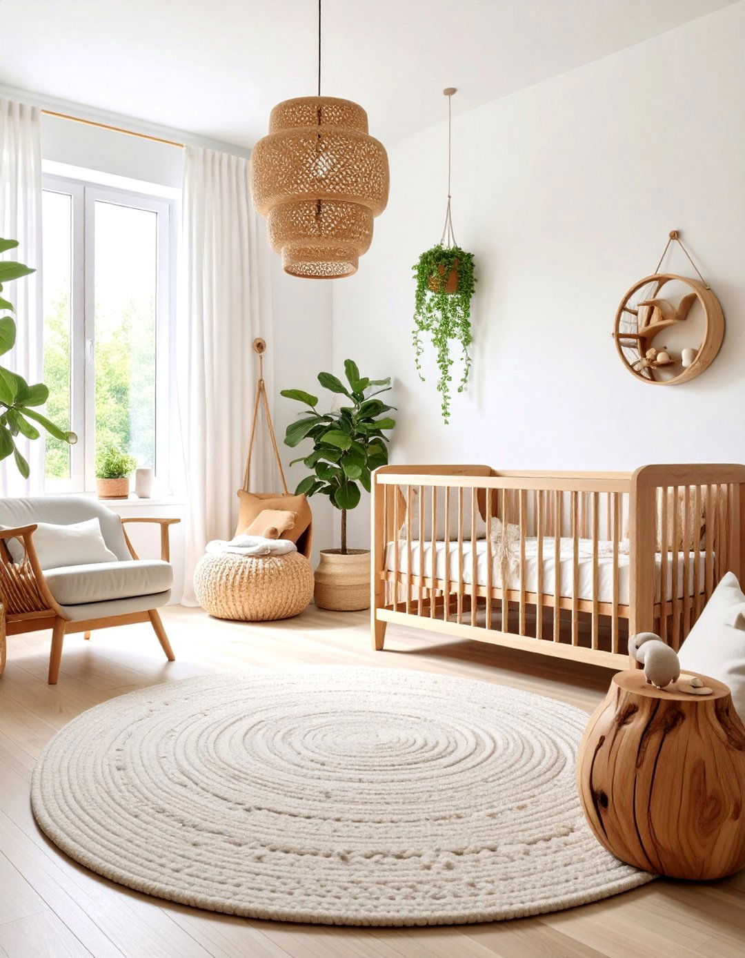 Woodland Nursery with Live Edge Wood Furniture - 25 Woodland Nursery Ideas