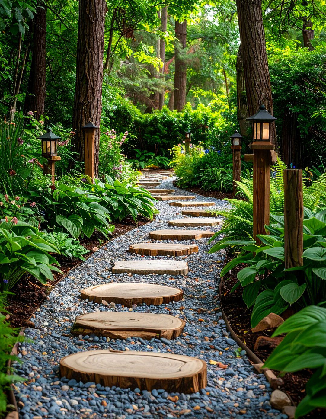 Woodland Shade Gravel Garden Paths - 25 Gravel Garden Ideas
