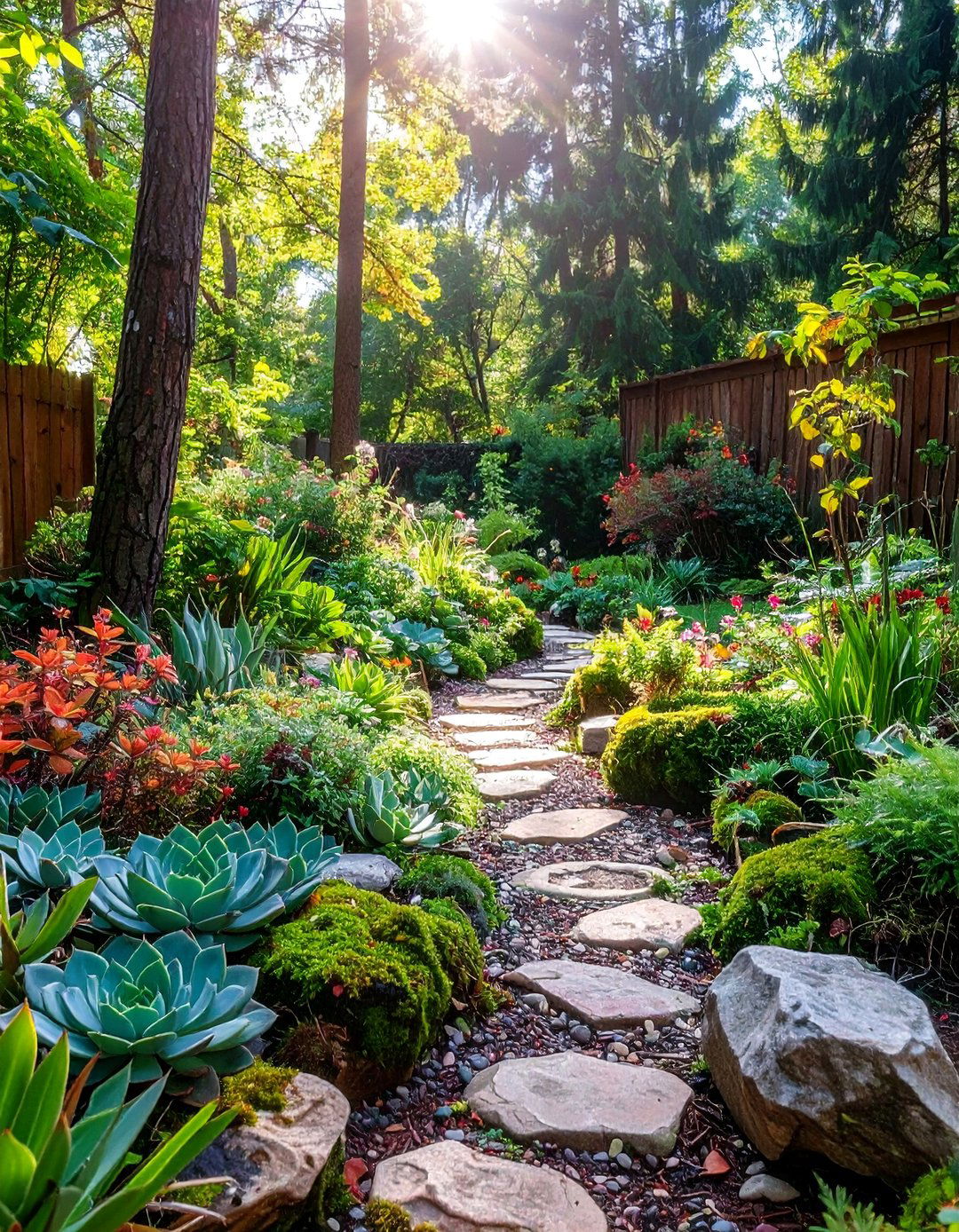 Woodland Succulent Shade Garden - 25 Succulent Garden Ideas
