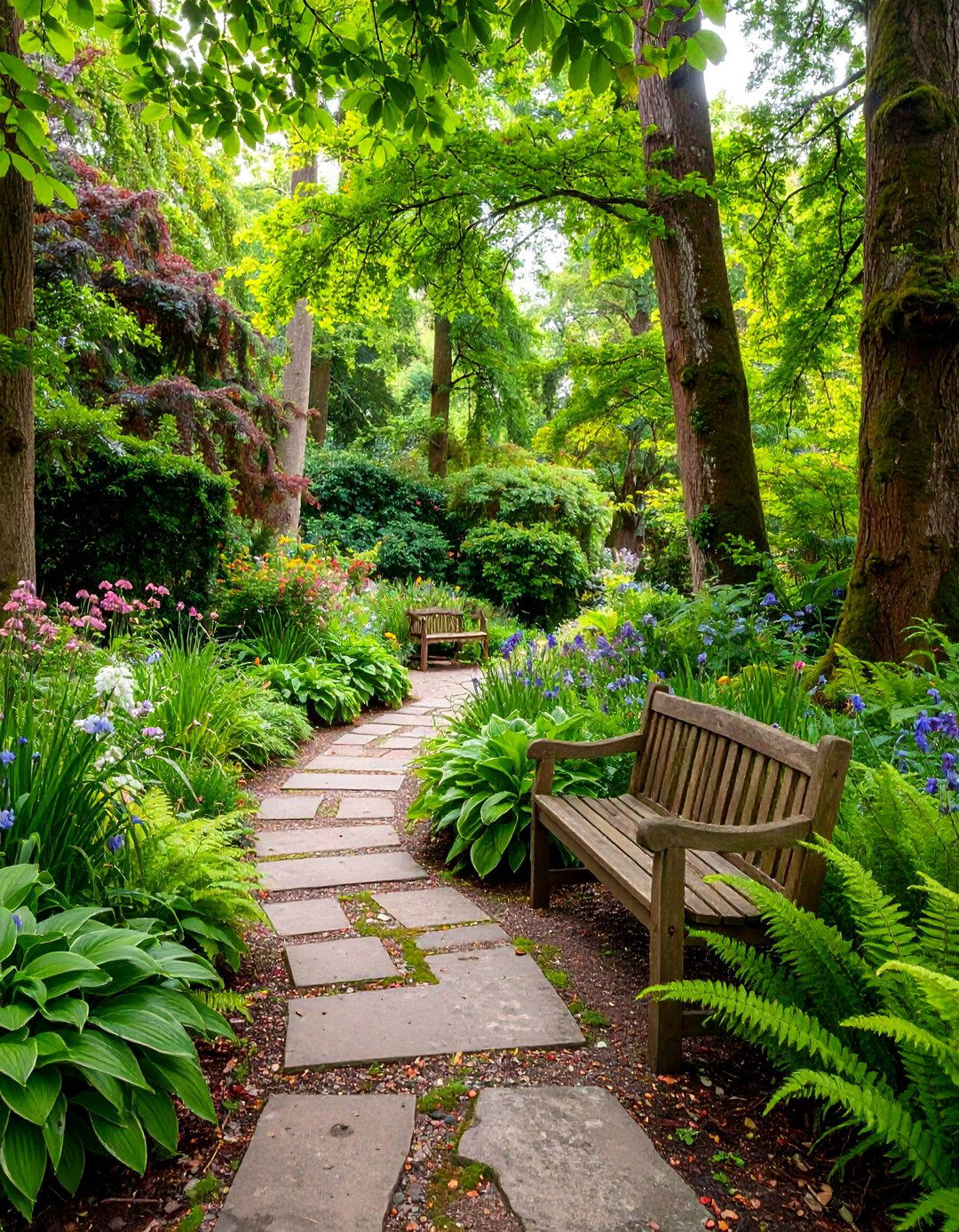 Woodland Vintage Garden with Naturalistic Plantings - 25 Vintage Garden Ideas