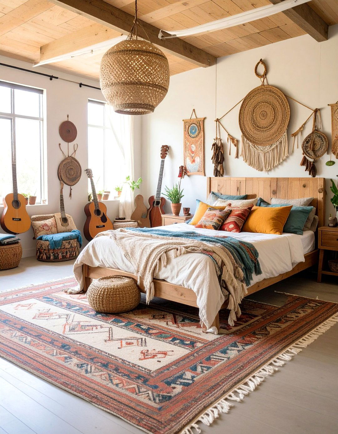 Woodstock Festival Bedroom with Concert Vibes - 25 60s Bedroom Ideas