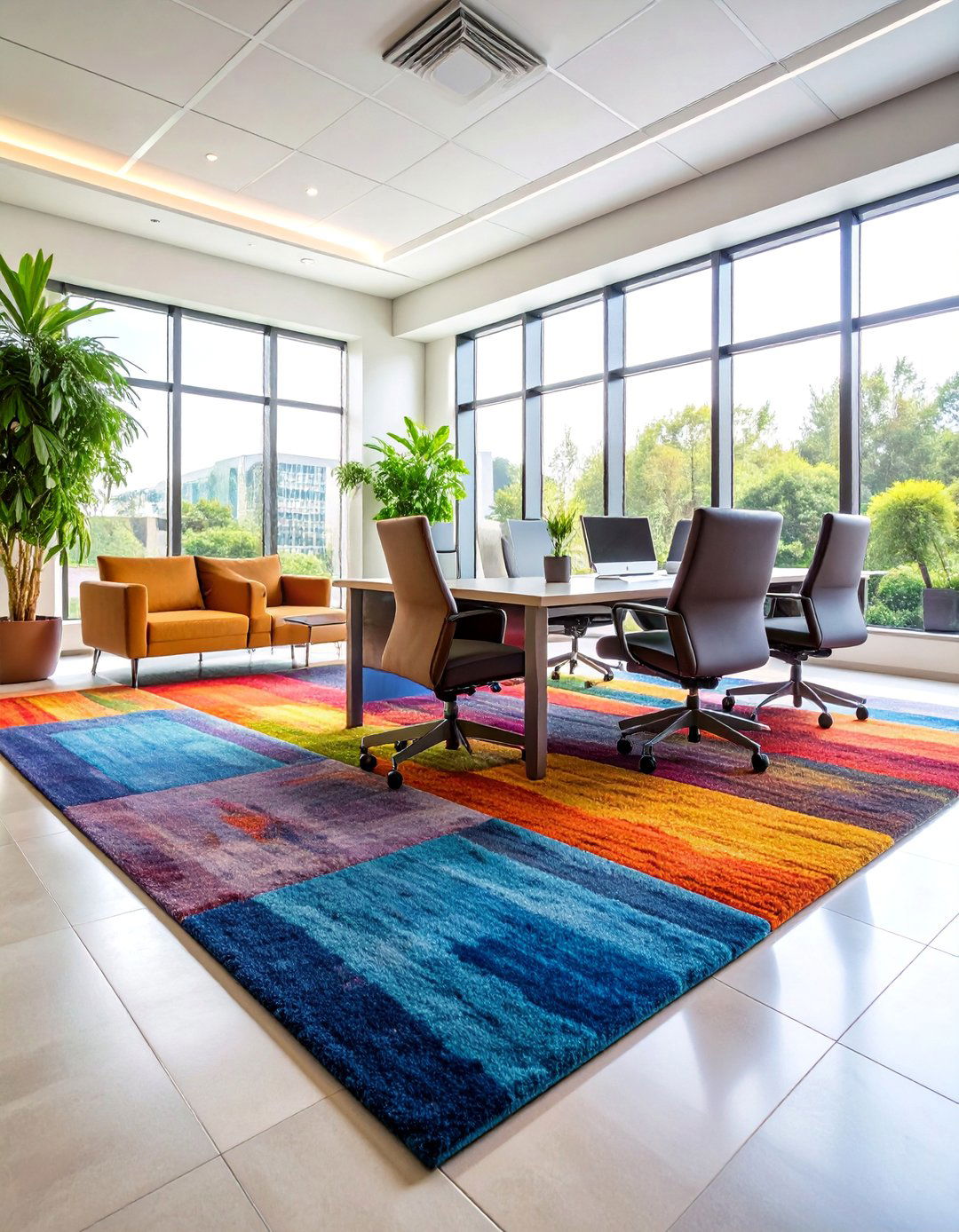Wool Office Rug with Luxurious Comfort - 25 Office Rug Ideas