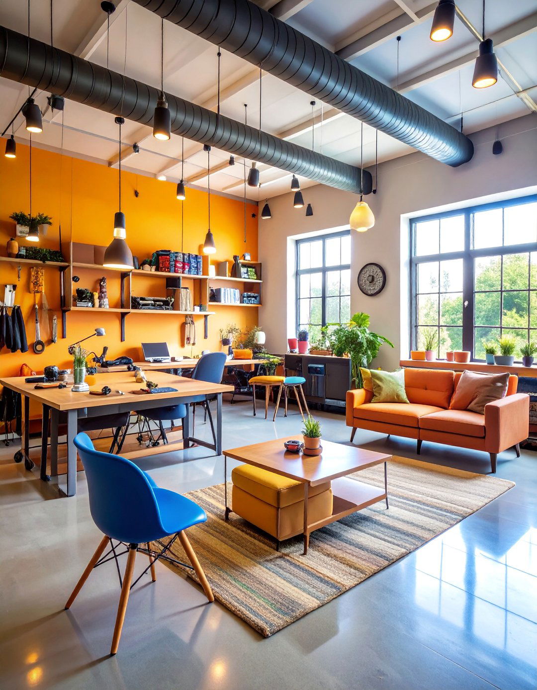 Workshop Living Room with Maker Space Integration - 25 Man Cave Living Room Ideas