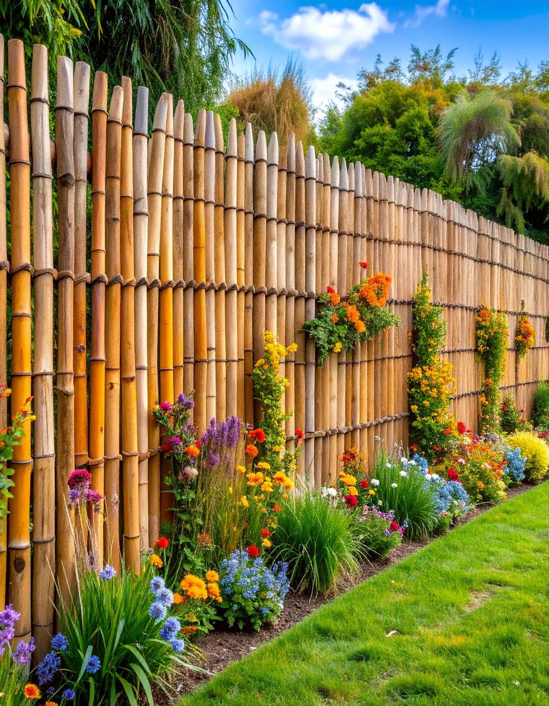 Woven Natural Materials Art Fence - 25 Fence Art Ideas