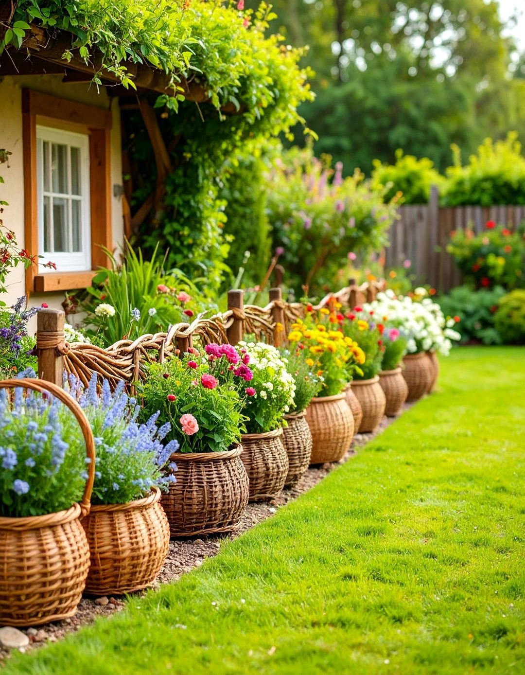 Woven Willow Living Borders - 25 Modern Garden Edging Ideas