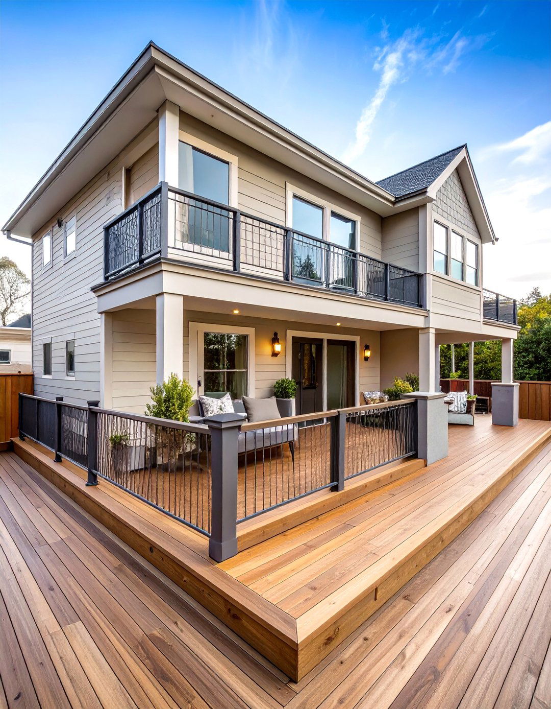 Wrap Around Second Story Deck with Multiple Access Points - 25 2nd Floor Deck Ideas