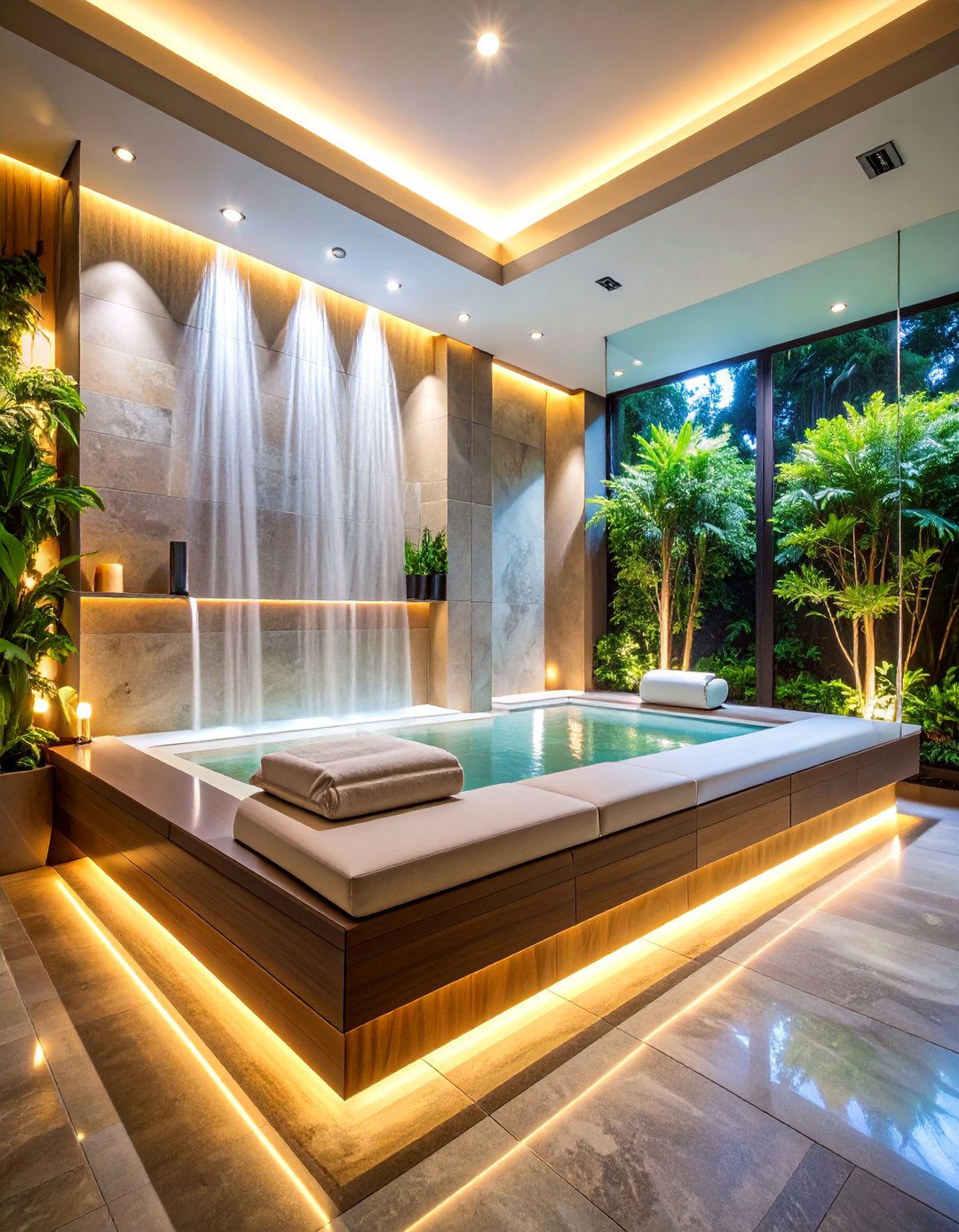 Wrap Around Walk In Shower Bench Creating Spa Atmosphere - 25 Walk in Shower Ideas With Bench