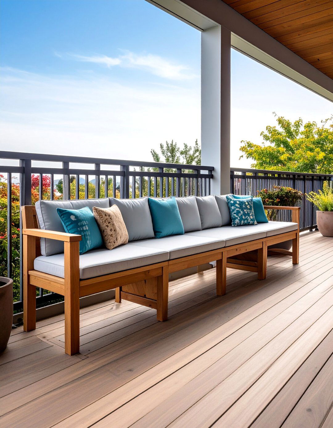 Wraparound Deck Railing Bench - 25 Built-in Deck Bench Ideas and Designs