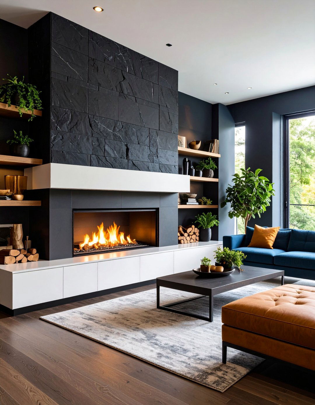 Wraparound Fireplace Floating Shelves - 25 Fireplace Floating Shelves Design Ideas